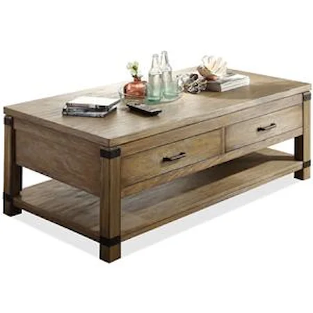 Rectangular Cocktail Table with 2 Drawers